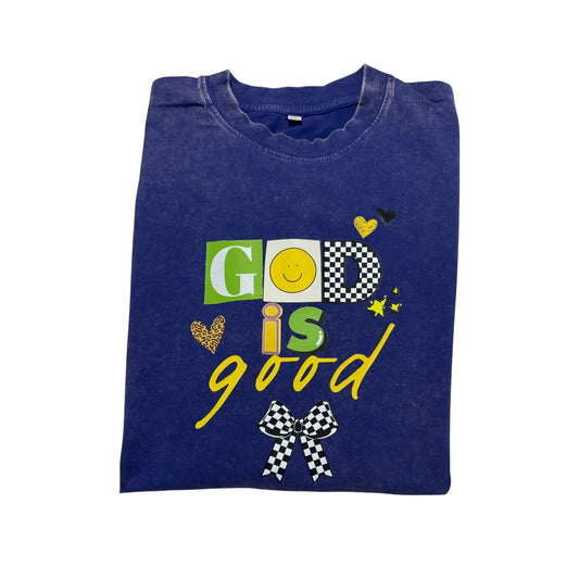 T-shirt | God is Good - Vintage Royal Blue