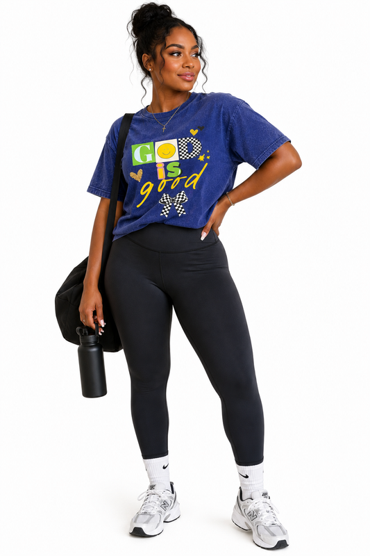 T-shirt | God is Good - Vintage Royal Blue