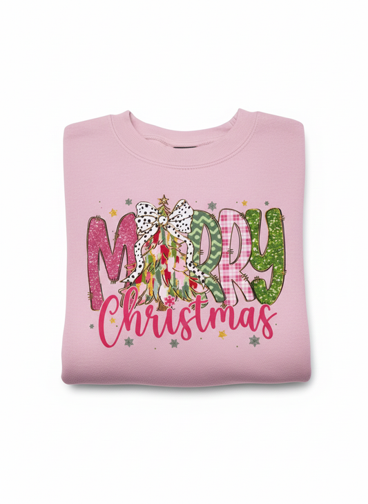 Green Tree Merry Christmas Crewneck Sweater