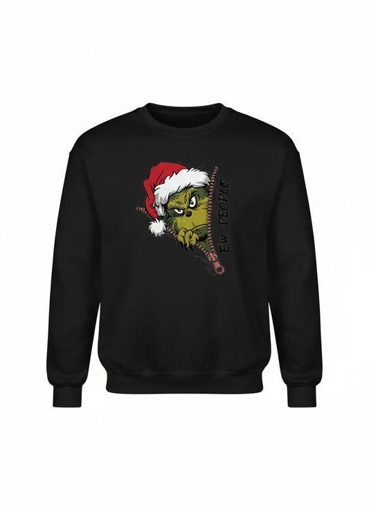 Grinchmas Ew People Crewneck Sweater