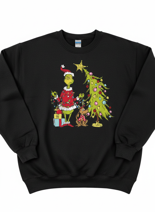 Grinchmas & the Christmas Tree Crewneck Sweater