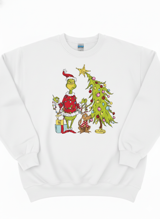 Grinchmas & the Christmas Tree Crewneck Sweater