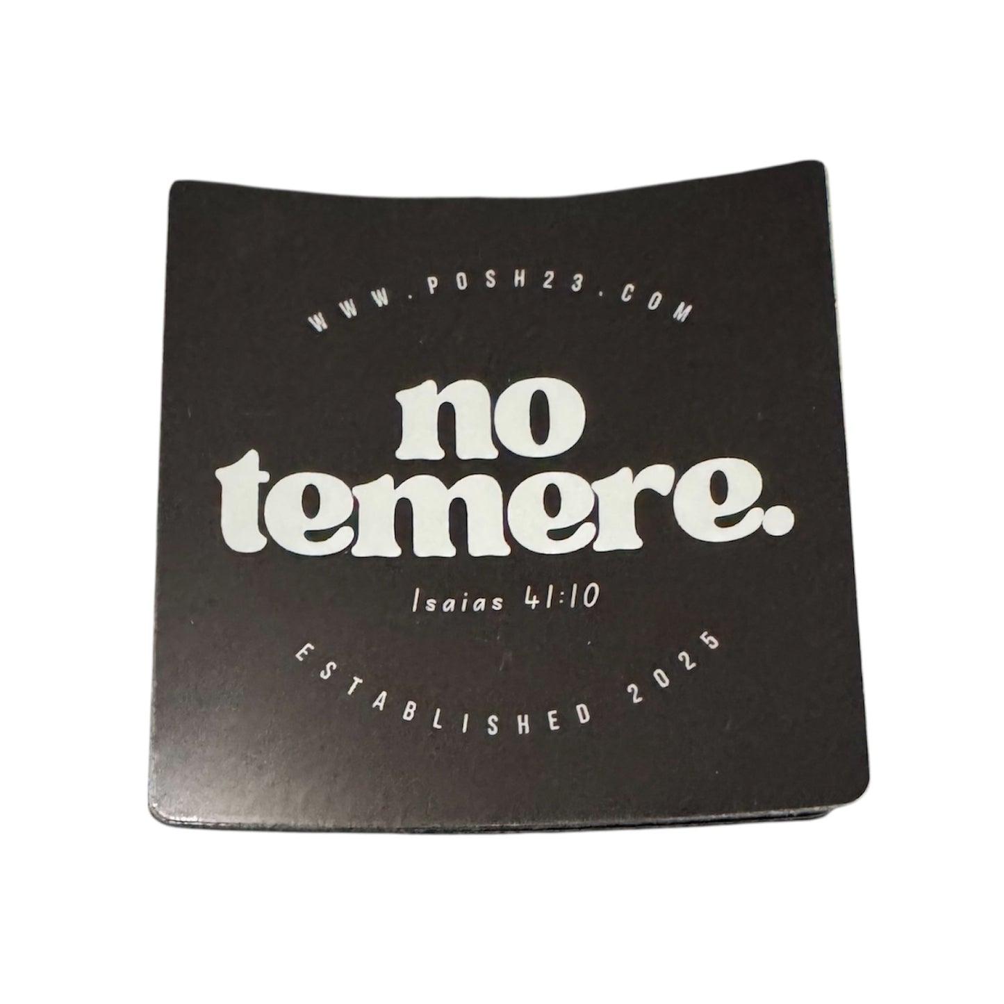 Sticker | No Temere,  Isaiah 41:10 - Black
