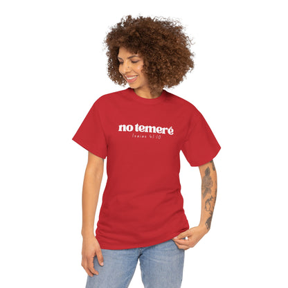 T-shirt | 'No Temere' (I will not Fear), Isaiah 41:10 - Red