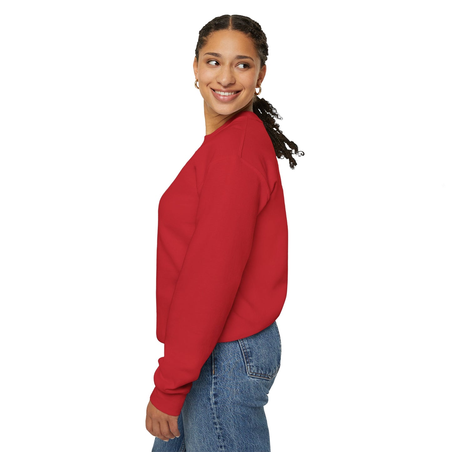 Crewneck Sweater | 'No Temere' (I will not Fear), Isaiah 41:10 - Red
