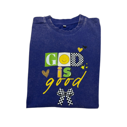 T-shirt | God is Good - Vintage Royal Blue