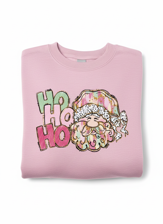 Cute Elf Pink Christmas Crewneck Sweater
