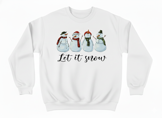 Four Snowmen Christmas Crewneck Sweater
