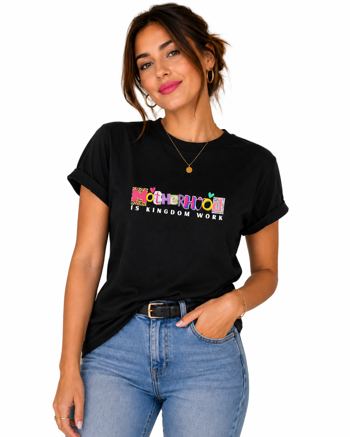 T-shirt | Motherhood is Kingdom Work - Black
